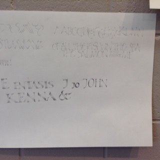 Displayed work at Amity Erwin Parks' workshop 'A sharp pencil and a keen eye'