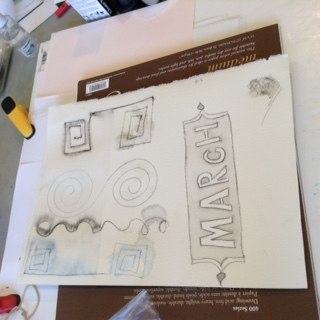 Displayed work at Amity Erwin Parks' workshop 'A sharp pencil and a keen eye'