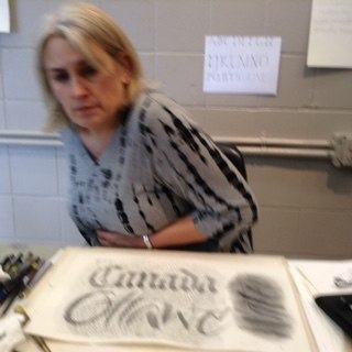 Amity Erwin Parks at her workshop 'A sharp pencil and a keen eye'